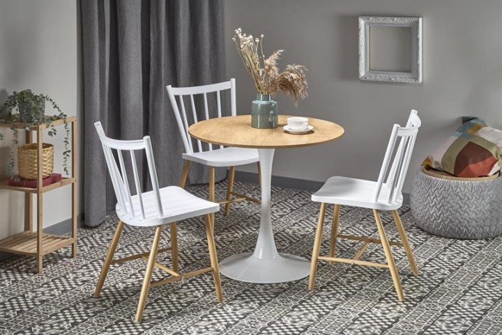 Стол STING 80x80 Halmar дуб/белый